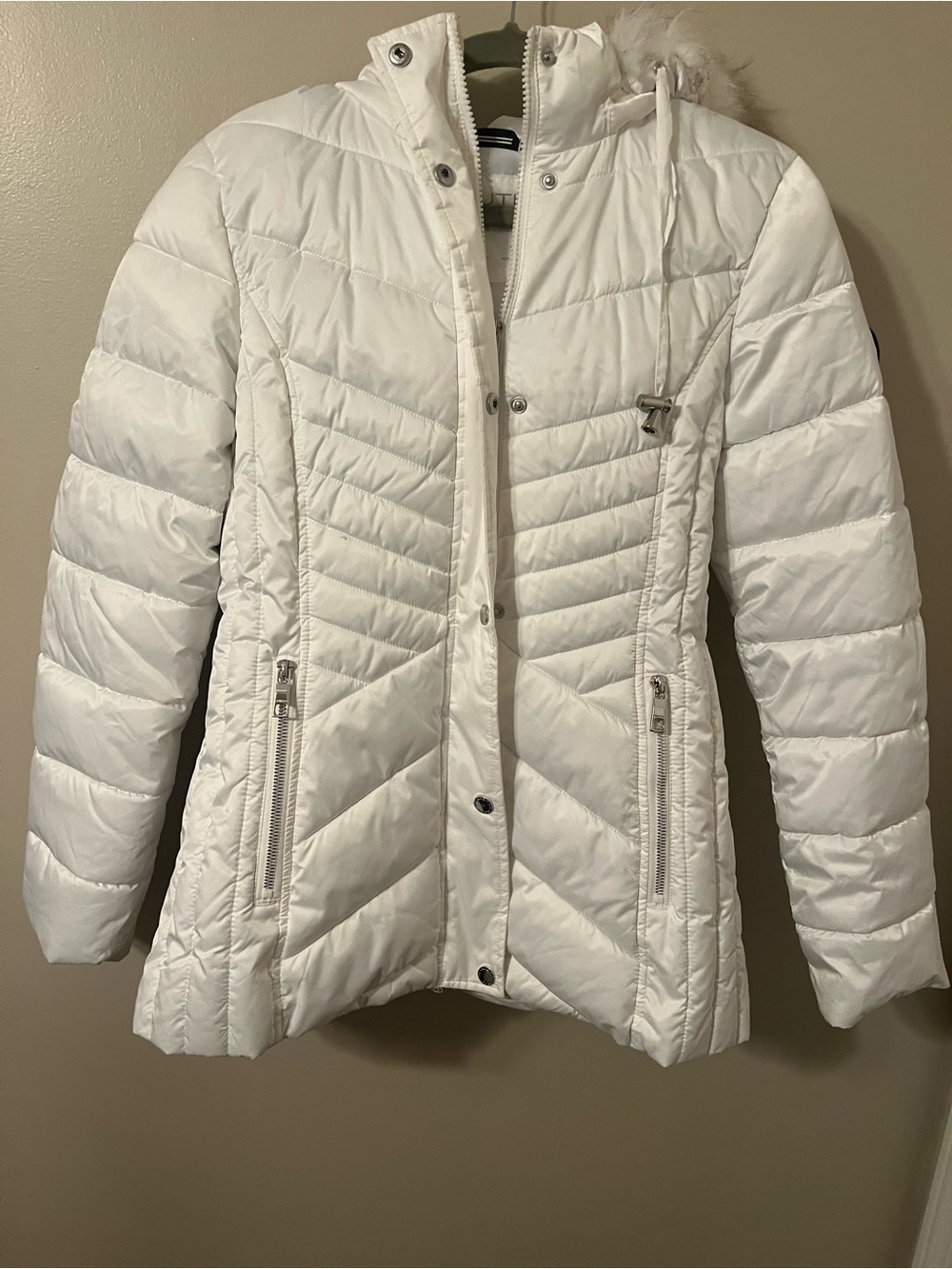 White Nautica puffer coat